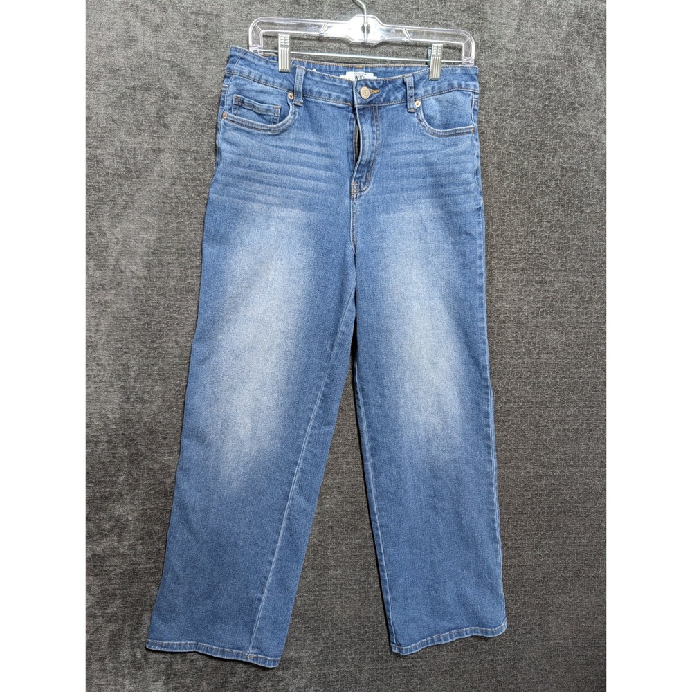 Refuge Denim High Rise Wide Leg Jeans Medium Wash Blue Size 7 1016
